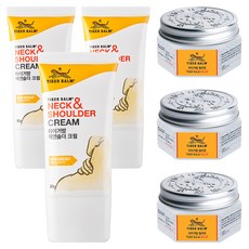타이거밤 넥앤숄더 크림 50g + 릴리프 밤 25g 세트, 3개