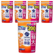 Kao 花王 Cucute 珂珂透 食洗機用柑橘油清潔粉補充包, 約200回分, 特大尺寸, 食洗機專用, 900g, 5包