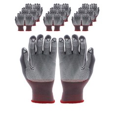 HANWOO 尼龍圓點手套 灰色, 10套