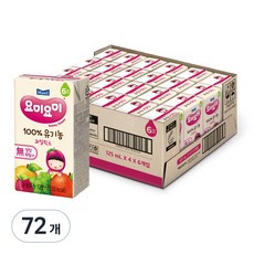 요미요미 유기농 주스 과일믹스, 125ml, 72개