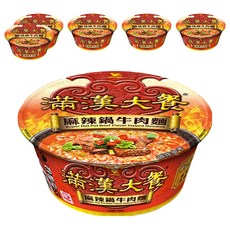 統一 滿漢大餐 麻辣鍋牛肉麵 204g, 6入