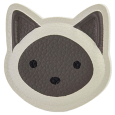 tails&me 尾巴與我 貓臉造型專屬配件, 5cm x 5cm x 1.2cm, 暹羅 亮灰, 1個