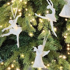 Ju and Ji 聖誕樹掛飾4件組, 白色, 1套