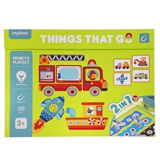 mideer 二合一遊戲磁鐵書 忙碌交通 MD-1040 3歲以上, 1本