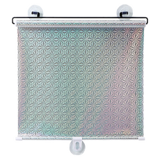 吸盤式自動伸縮遮陽簾, 銀色, 1個