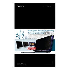 YADI 亞第 靜電吸附 16 : 9 水之鏡防窺片 MSI Katana 17 B13UDXK 1418TW 專用, 透明色, 1個