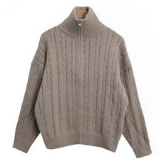 린다샵 로브고 클래식 꽈베기 투웨이 니트집업 cpjk5732k48