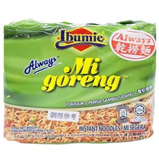Ibumie 益福 Always 香辣蝦醬撈麵 經濟包, 5包