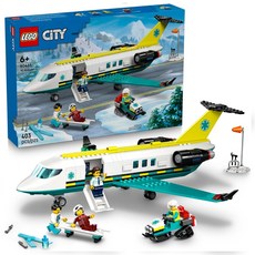 LEGO 樂高城市系列緊急救護飛機60465，救援場景積木玩具，激發想像力, 1盒, 多色