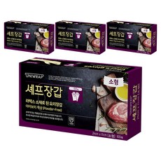 유니랩 라텍스 셰프 장갑 100p, 소(S), 4개