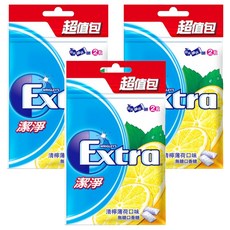 Extra 益齒達 無糖口香糖超值包 清新好口氣, 62g, 3包