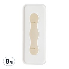 꾸미까 부착식 지퍼백 비닐 보관함 대, 화이트, 8개