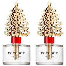 COCODOR 珂珂朵爾 燦金聖誕樹擴香瓶, White Musk 白麝香, 200ml, 2瓶