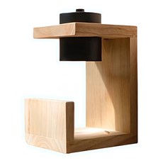 原色實木燈/實木融蠟燈 定時+調光款 16*25cm, 黑色