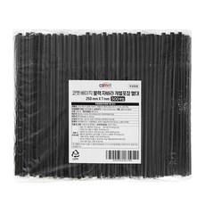 comet 基本款伸縮獨立包裝吸管 黑色 250 x 7 mm, 500入, 1個