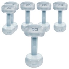 女士小啞鈴, 舒適握感 防滑, 全身可水洗, 2kg, 6個