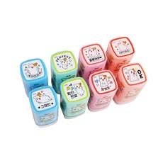 아이비스 에비츄 칭찬도장 8p, 랜덤 발송, 블루 + 레드 + 그린