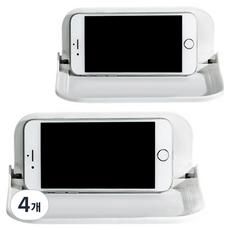 DOSell 免鑽孔折疊迷你置物架, 白色, 4個