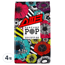 스파크 고농축 퍼퓸팝 분말세제, 4.3kg, 4개
