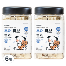 뽀시래기 강아지 동결건조 간식 큐브 트릿, 북어, 85g, 6개