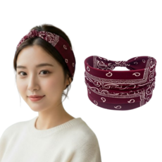 타이드코 세련된 피트니스 런닝 요가 헤어스카프, 레드, 1개