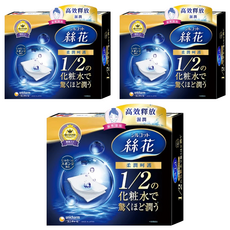 Silcot 絲花 潤澤化妝棉, 1/2化妝水 高效釋放 濕潤, 柔軟呵護, 40片, 3盒