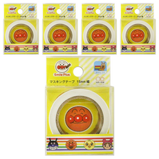 ANPANMAN 麵包超人 紙膠帶 15mm x 10m, APS+A, 5個