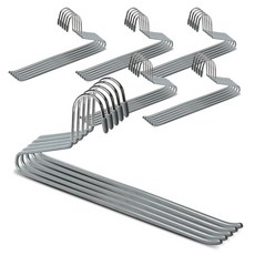 Market Plan 防滑塗層單層褲架, 灰色, 30個