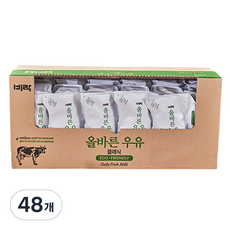 비락 올바른 멸균우유 클래식, 200ml, 48개