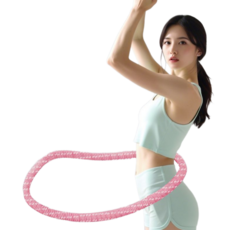 오브닉 무소음 스프링 훌라후프, 1개, 핑크, 1.3kg