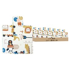 LOG 樂格 XPE 無毒巧拼墊, 動物火車, 10片, 30 x 30cm