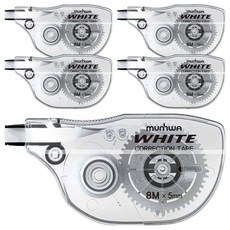 문화연필 수정테이프, 화이트, 5개