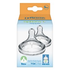 닥터브라운 와이드넥 옵션스 플러스 젖꼭지 2p, Y단계(9개월 이상), 1개