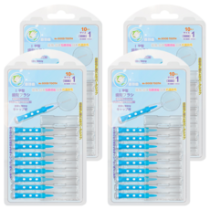 Mr.GOOD TOOTH 固特齒 I型牙間刷 SSSS1 藍, 0.6mm, 10支, 4組