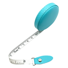 D&O 迷你便攜式皮革捲尺 藍色, 1.5m, 1個