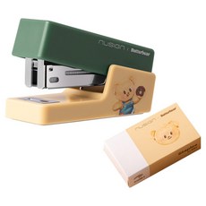 버터베어 미니 스테이플러 + 33호침 세트, 말차그린(스테이플러), 1세트