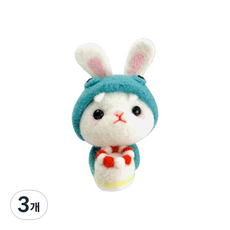 DIY 양모 니들 펠트 인형 공예 키트 coquad004 I72, 031, 3개