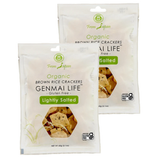 MUSO 有機糙米仙貝 薄鹽 60g*2包, 日本原裝進口, 無麩質, 健康零食