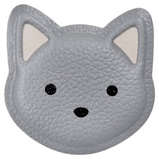 tails&me 尾巴與我 專屬配件 動物友善皮革 附贈皮革帶與頸吊掛 輕鬆配戴尾巴與我頸繩系列, 4 x 3.9cm, 灰貓 泥灰色, 1個