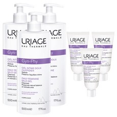URIAGE 優麗雅 Gyn-Phy女性私密溫和清潔凝露 500ml+3ml, 500ml, 3組