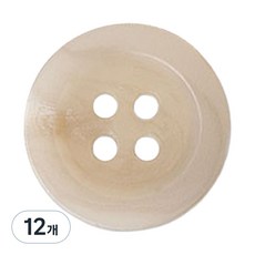Button King 東大門鈕扣王 高級霧面大衣開襟衫鈕扣 米色大尺寸鈕扣組合 30mm, 12個, LBG THE SHARP