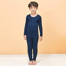 유니프랜드 아동용 히트 바이로프트 웜 9부 발열 실내복 상하세트