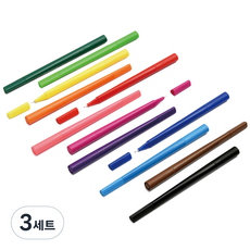 KACO ARTIST 書法雙頭軟毛筆 12支 + 螢光筆, 混合顏色, 3套