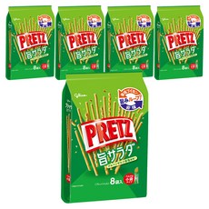 glico 格力高 PRETZ 百力滋 沙拉脆棒, 8包入, 117.6g, 5袋