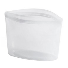 stasher 碗形矽膠密封袋-XL 雲霧白, 適用冷凍/微波/隔水加熱，耐高低溫, 輕便易攜帶, 1.893L, 1個