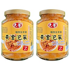 大榮 黃金泡菜, 清香、開胃、爽口, 豐富活性乳酸菌, 360g, 2罐