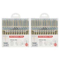 Dong-A PMS 藝術繪圖筆12件組, 混和色, 2套