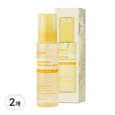 쿤달 퍼퓸 헤어 앤 바디 미스트 일랑일랑향, 80ml, 2개