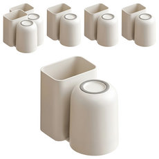 Reddot 紅點生活 日式止滑牙膏牙刷收納漱口杯 日式深灰 浴室收納好幫手, 6個