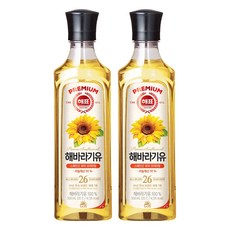 해표 해바라기유, 500ml, 2개